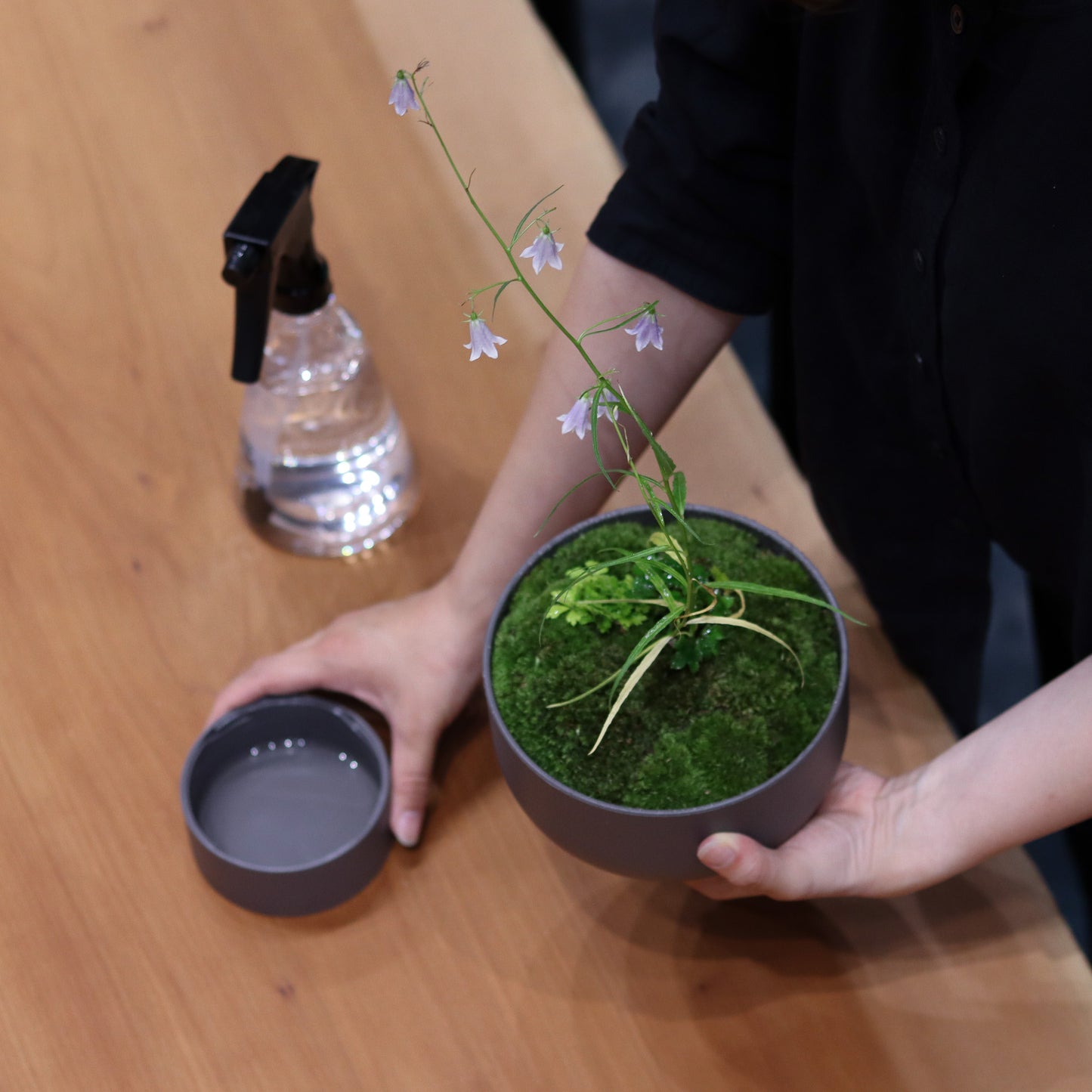 お祝い寄花鉢(ストーングレー)