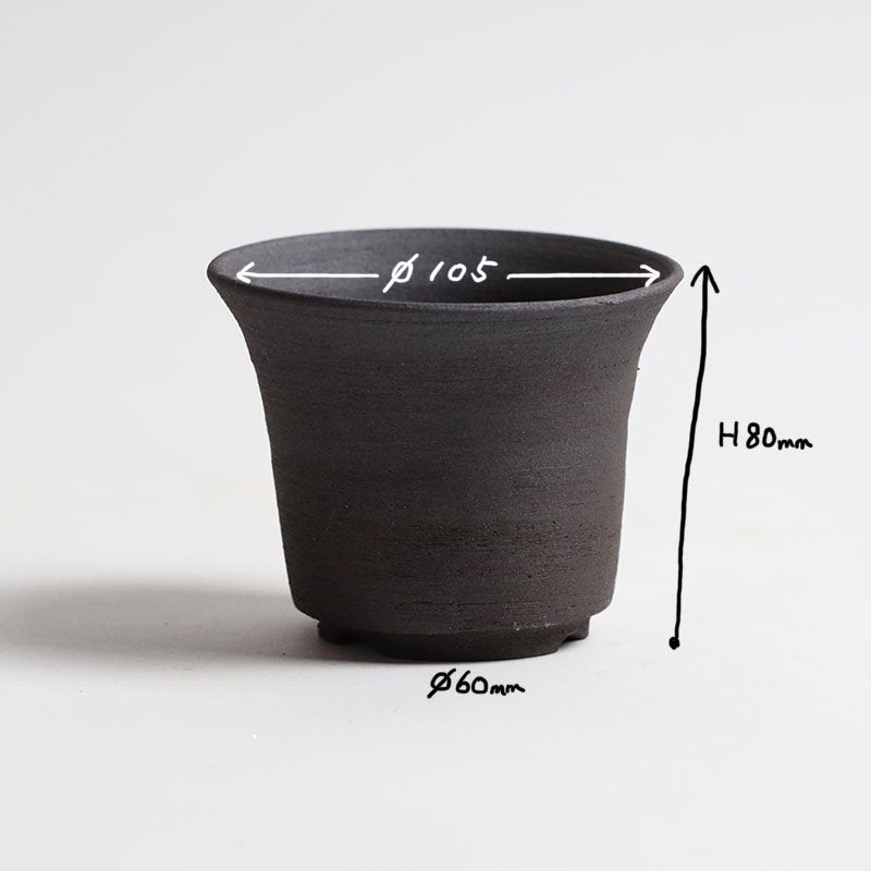 Handmade cylinder pot by artist Chie Kawaguchi (Small)